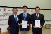 Dr Edger Cheng and the recipients of the Lanson Foundation Scholarship